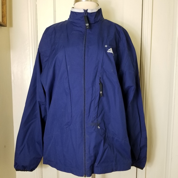 adidas blue rain jacket